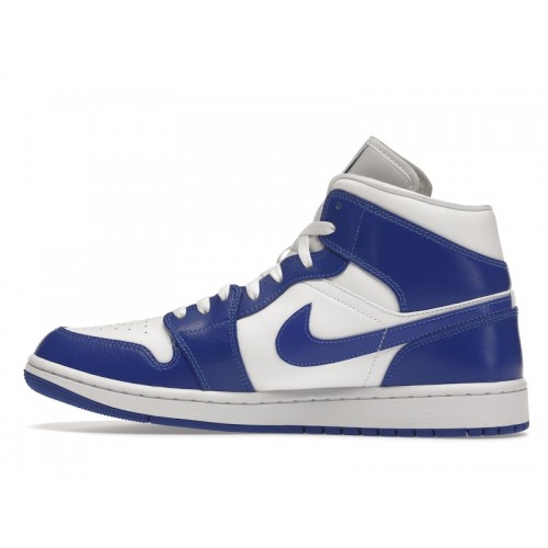 Кроссы Jordan 1 Mid Kentucky Blue (W) - женская сетка размеров