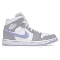 Женские кроссовки Jordan 1 Mid Wolf Grey Aluminum (W)