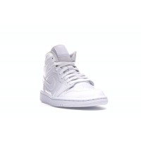 Женские Jordan 1 Mid Triple White (W)