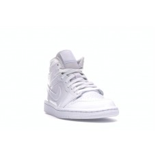 Женские Jordan 1 Mid Triple White (W)