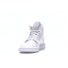 Женские Jordan 1 Mid Triple White (W)