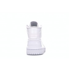 Женские Jordan 1 Mid Triple White (W)