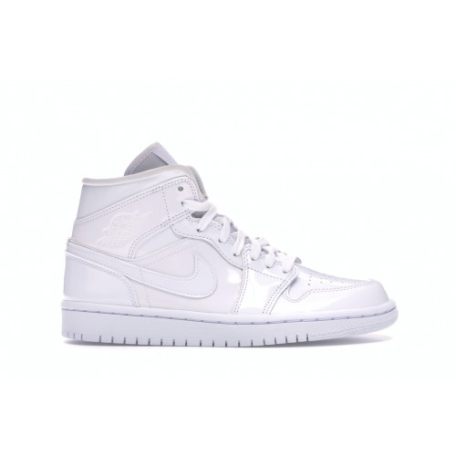 Кроссы Jordan 1 Mid Triple White (W) - женская сетка размеров