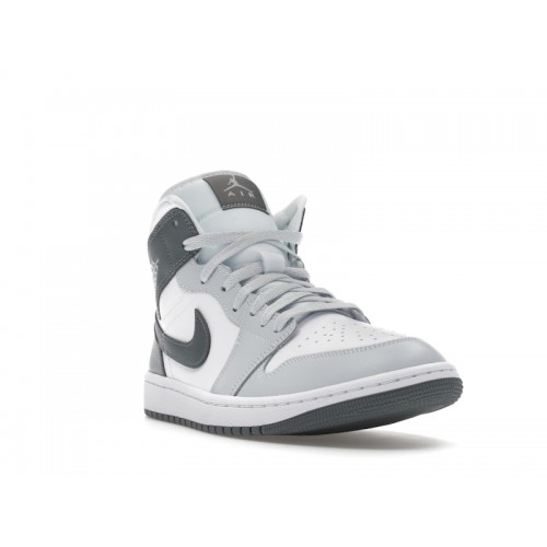 Wmns Air Jordan 1 Mid White Smoke Grey - женская сетка размеров