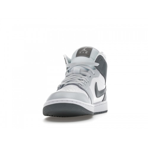 Wmns Air Jordan 1 Mid White Smoke Grey - женская сетка размеров