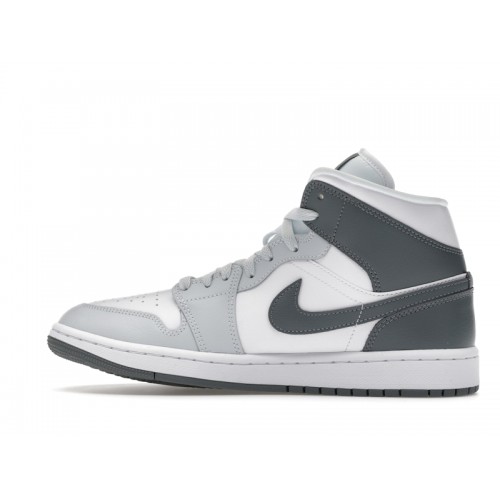 Wmns Air Jordan 1 Mid White Smoke Grey - женская сетка размеров
