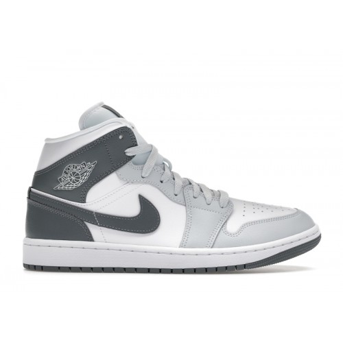 Wmns Air Jordan 1 Mid White Smoke Grey - женская сетка размеров