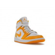 Женские Jordan 1 Mid White University Gold (W)