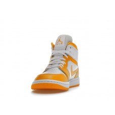 Женские Jordan 1 Mid White University Gold (W)