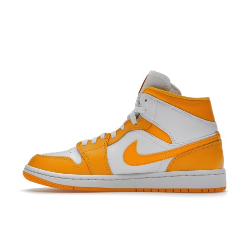Кроссы Jordan 1 Mid White University Gold (W) - женская сетка размеров