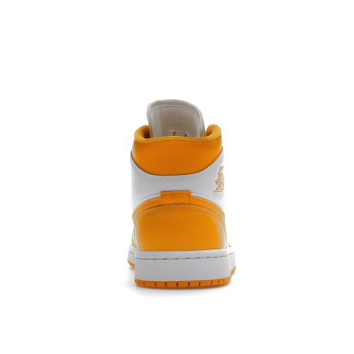Кроссы Jordan 1 Mid White University Gold (W) - женская сетка размеров