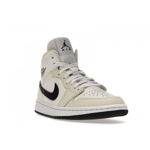 Кроссы Jordan 1 Mid Coconut Milk (W) - женская сетка размеров