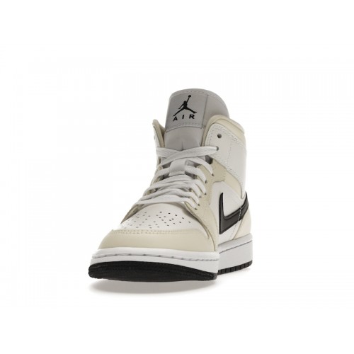 Кроссы Jordan 1 Mid Coconut Milk (W) - женская сетка размеров