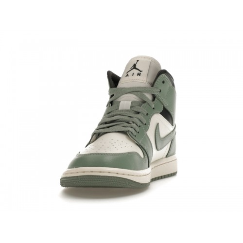 Кроссы Jordan 1 Mid Jade Smoke (W) - женская сетка размеров