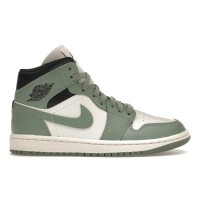 Женские кроссовки Jordan 1 Mid Jade Smoke (W)