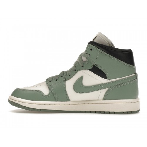 Кроссы Jordan 1 Mid Jade Smoke (W) - женская сетка размеров