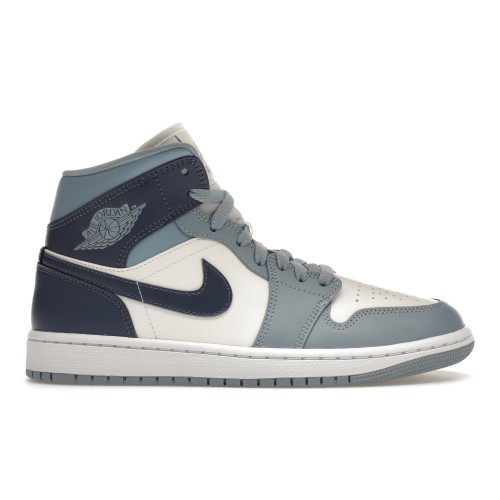 Кроссы Jordan 1 Mid Diffused Blue (W) - женская сетка размеров