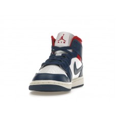 Женские Jordan 1 Mid French Blue Gym Red (W)