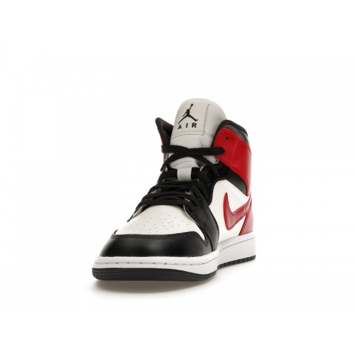 Кроссы Jordan 1 Mid Gym Red Off Noir (W) - женская сетка размеров