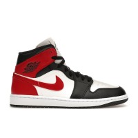 Женские кроссовки Jordan 1 Mid Gym Red Off Noir (W)