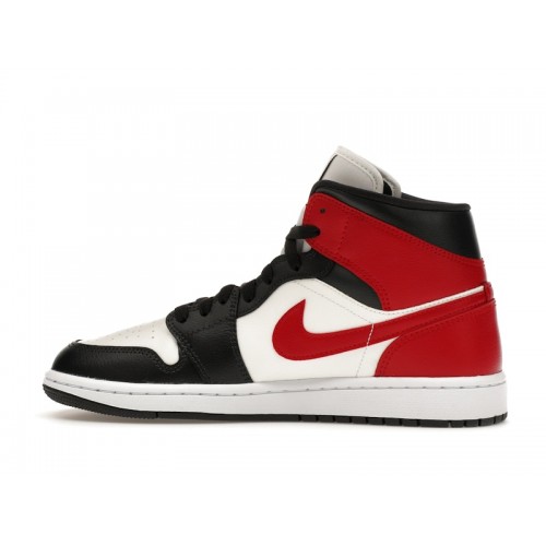 Кроссы Jordan 1 Mid Gym Red Off Noir (W) - женская сетка размеров