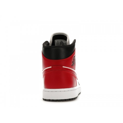 Кроссы Jordan 1 Mid Gym Red Off Noir (W) - женская сетка размеров