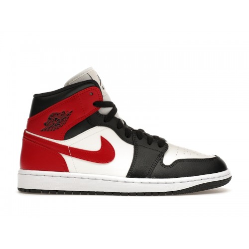Кроссы Jordan 1 Mid Gym Red Off Noir (W) - женская сетка размеров