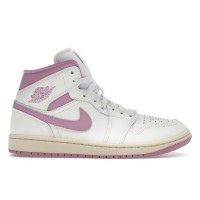 Женские кроссовки Jordan 1 Mid Sail Pink Coconut Milk (W)