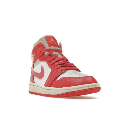 Кроссы Jordan 1 Mid Strawberries and Cream (W) - женская сетка размеров