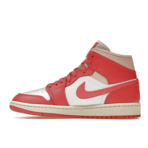 Кроссы Jordan 1 Mid Strawberries and Cream (W) - женская сетка размеров