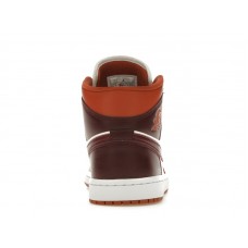 Женские Jordan 1 Mid Dusty Peach Night Maroon (W)