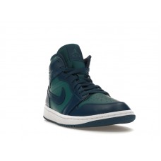 Женские Jordan 1 Mid Teal French Blue (W)