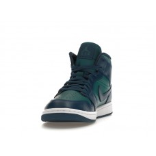 Женские Jordan 1 Mid Teal French Blue (W)