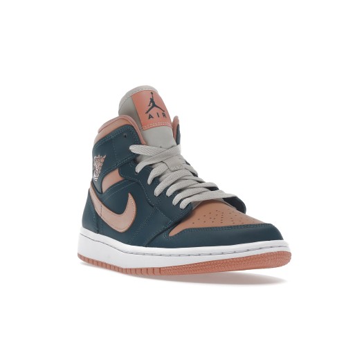 Кроссы Jordan 1 Mid Dark Teal Green (W) - женская сетка размеров