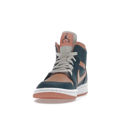 Кроссы Jordan 1 Mid Dark Teal Green (W) - женская сетка размеров