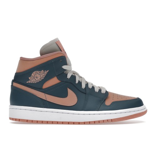 Кроссы Jordan 1 Mid Dark Teal Green (W) - женская сетка размеров