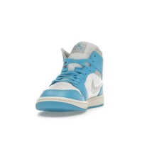 Женские Jordan 1 Mid Dark Powder Blue White Sail Neutral Grey (W)