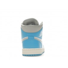 Женские Jordan 1 Mid Dark Powder Blue White Sail Neutral Grey (W)