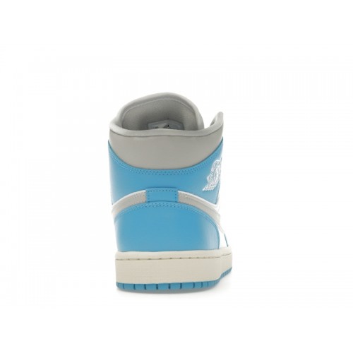 Wmns Air Jordan 1 Mid Dark Powder Blue - женская сетка размеров