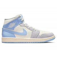 Женские Jordan 1 Mid Psychic Blue Sail Coconut Milk (W)