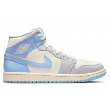 Женские Jordan 1 Mid Psychic Blue Sail Coconut Milk (W)