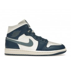 Женские кроссовки Jordan 1 Mid French Blue (W)