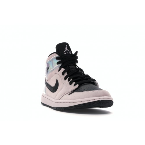 Кроссы Jordan 1 Mid Dirty Powder Iridescent (W) - женская сетка размеров