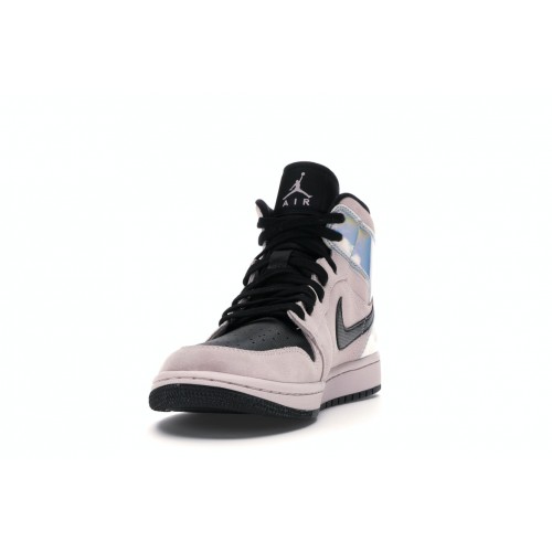 Кроссы Jordan 1 Mid Dirty Powder Iridescent (W) - женская сетка размеров