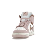 Женские Jordan 1 Mid Pink Oxford Brown (W)
