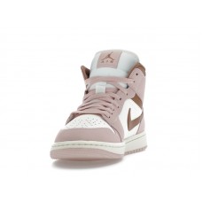 Женские Jordan 1 Mid Pink Oxford Brown (W)
