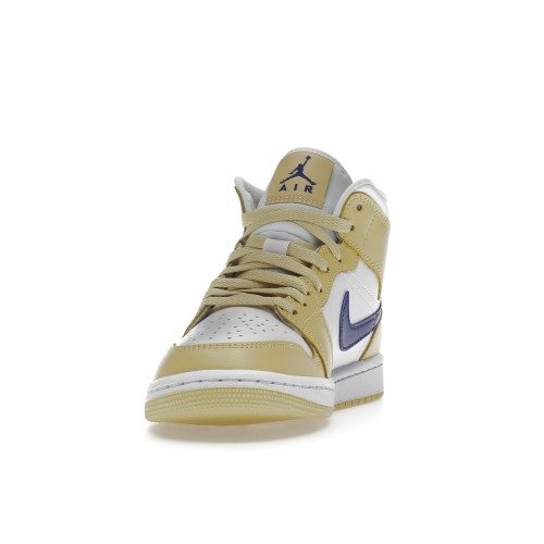 Кроссы Jordan 1 Mid Lemon Wash Lapis (W) - женская сетка размеров