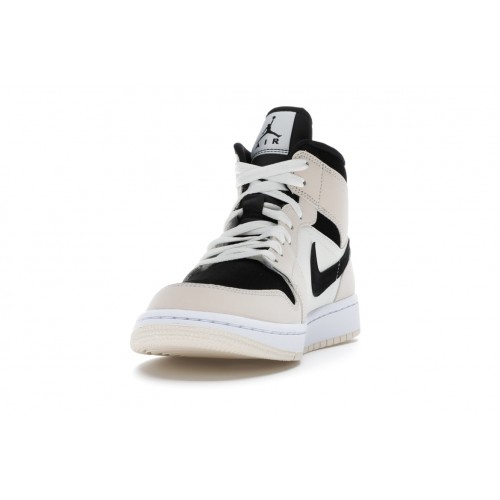 Кроссы Jordan 1 Mid Barely Orange (W) - женская сетка размеров