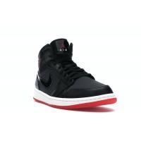 Jordan 1 Mid Black University Red