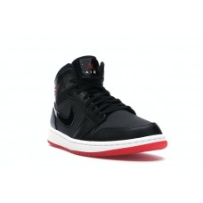 Jordan 1 Mid Black University Red